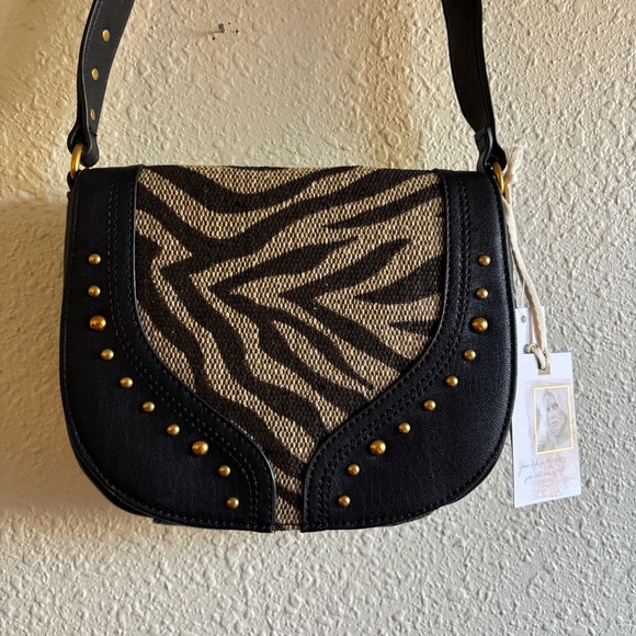Jessica Simpson Black and Brown Zebra Crossbody - Picture 2 of 13